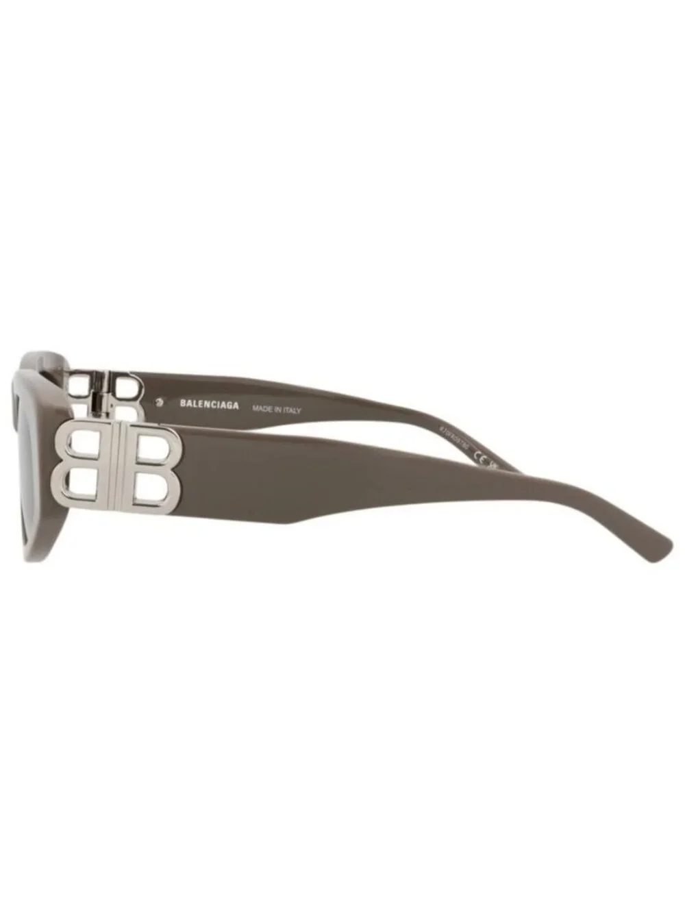 New Balenciaga Womens Cat Eye Brown Silver Grey Fashion Designer Sunglasses